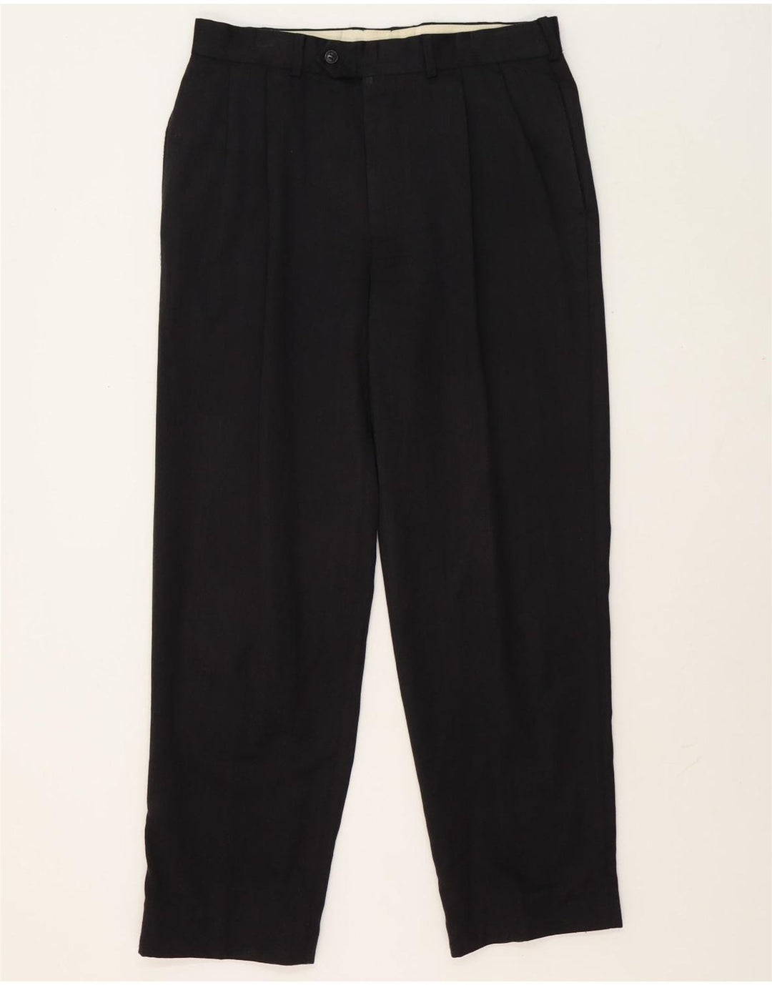 Pantaloni da abito con pegging da uomo Marks & Spencer W34 L30 in lana grigia