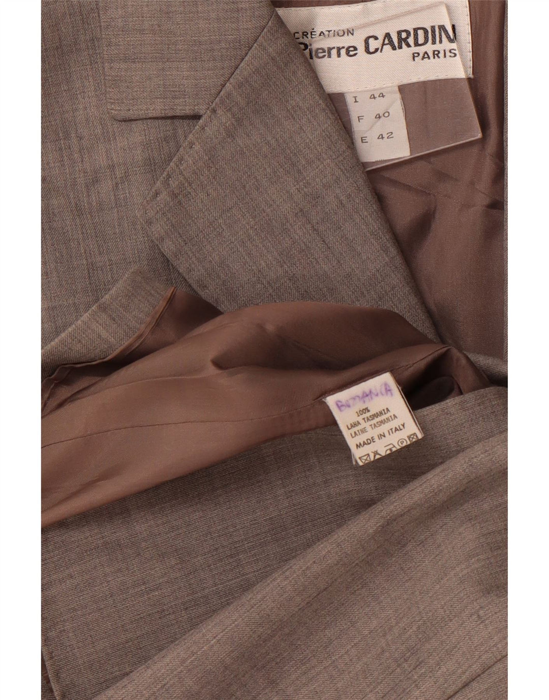 PIERRE CARDIN Giacca blazer a 3 bottoni da donna EU 42 Gessato grigio medio