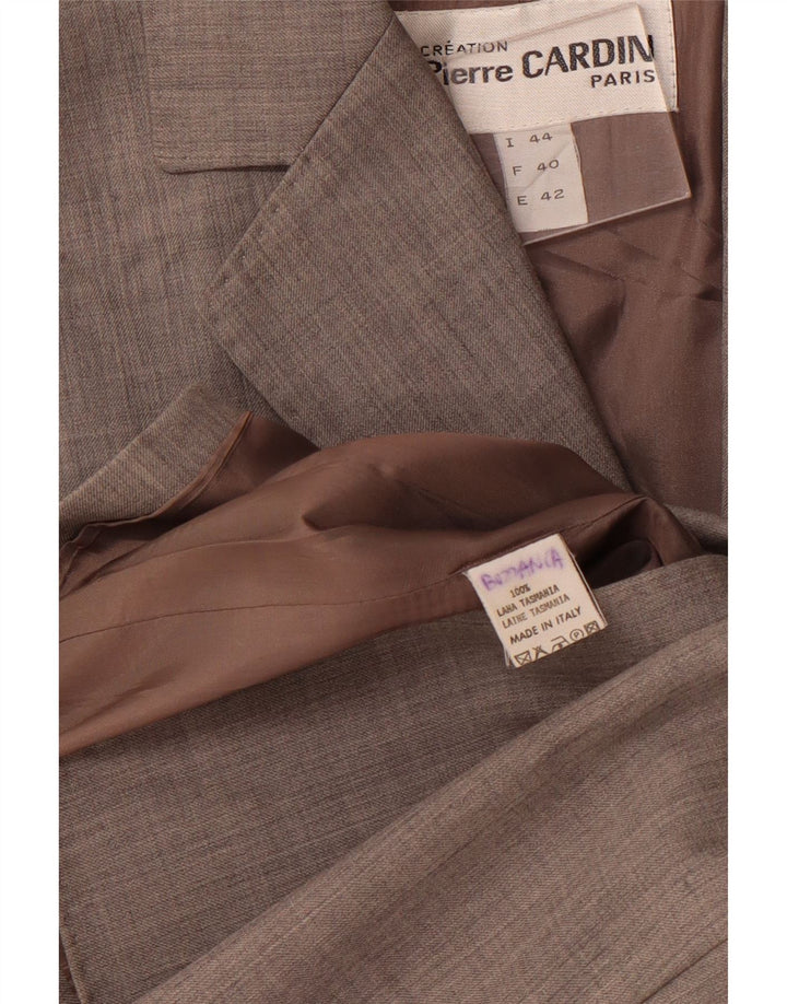 PIERRE CARDIN Giacca blazer a 3 bottoni da donna EU 42 Gessato grigio medio