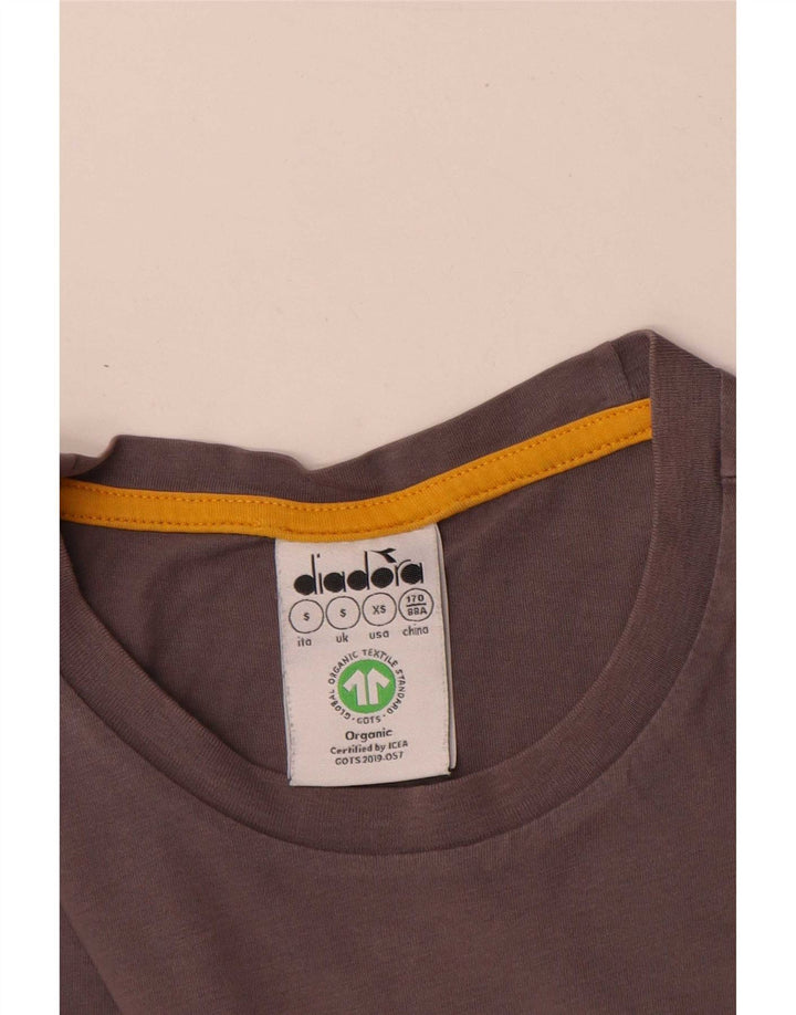 T-shirt grafica da uomo Diadora Top Small in cotone grigio