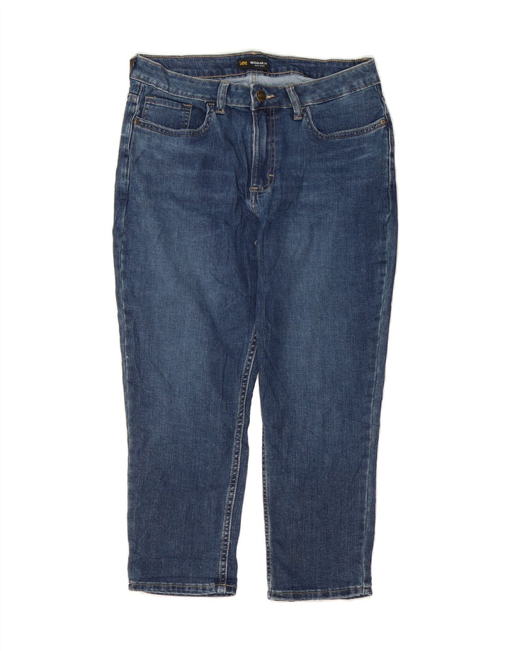 LEE Womens Mid Rise Regular Fit Capri Jeans US 10 Large W32 L23 Blue Vintage Lee and Second-Hand Lee from Messina Hembry 