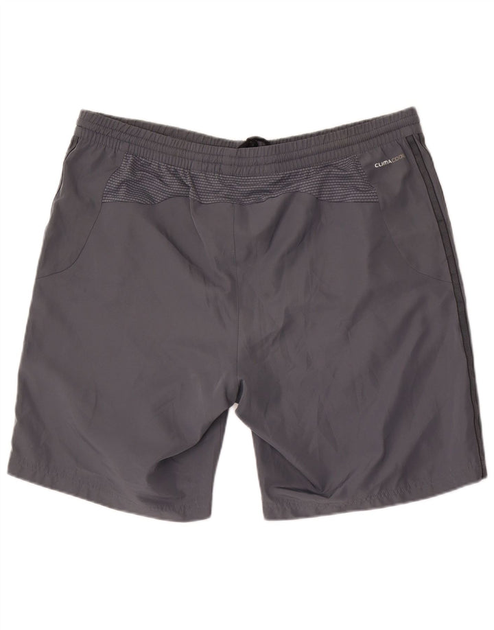 Pantaloncini sportivi Adidas Climacool da uomo di grandi dimensioni in poliestere color block grigio