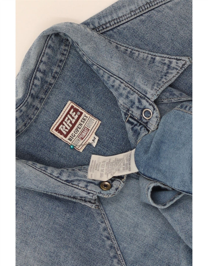 Camicia di jeans senza maniche da donna Rifle UK 14 Cotone blu medio