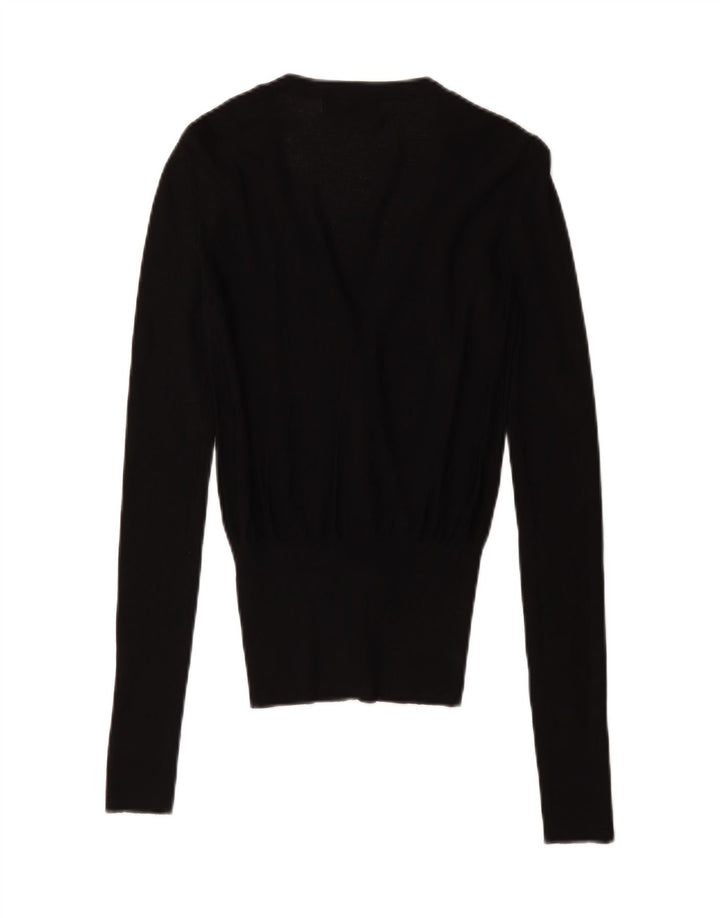 Maglione cardigan da donna Zara UK 12 viscosa nera media