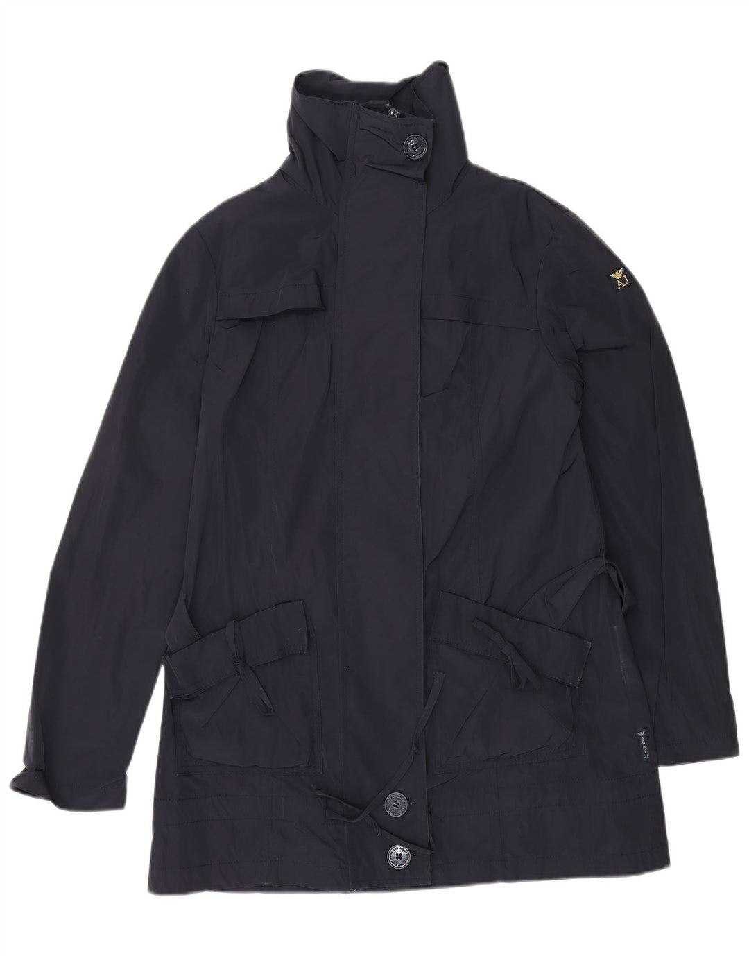 Trench da donna ARMANI JEANS US 6 medio poliestere blu navy