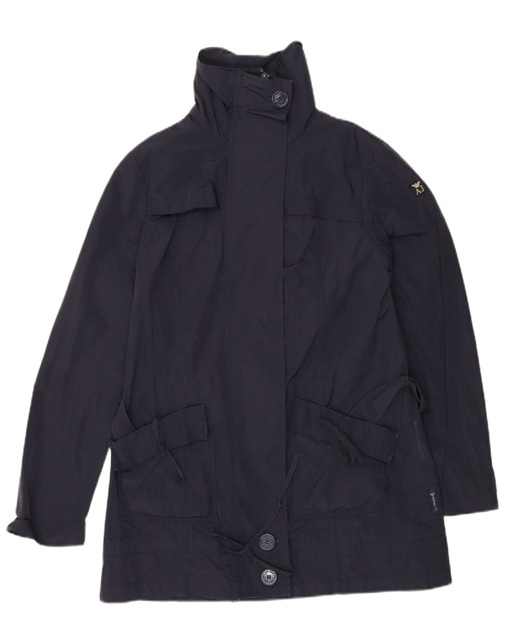 Trench da donna ARMANI JEANS US 6 medio poliestere blu navy