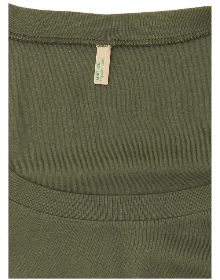 T-shirt da donna Benetton Top UK 10 Small Khaki