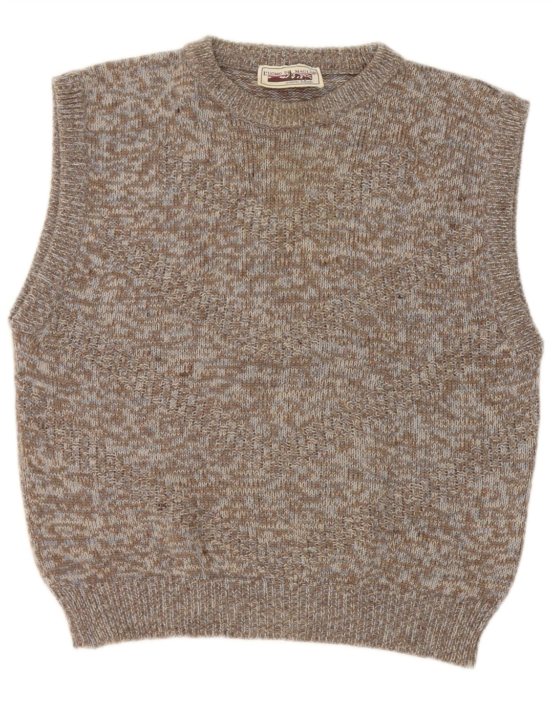 Canotta vintage da uomo Canotta XS in lana screziata grigia