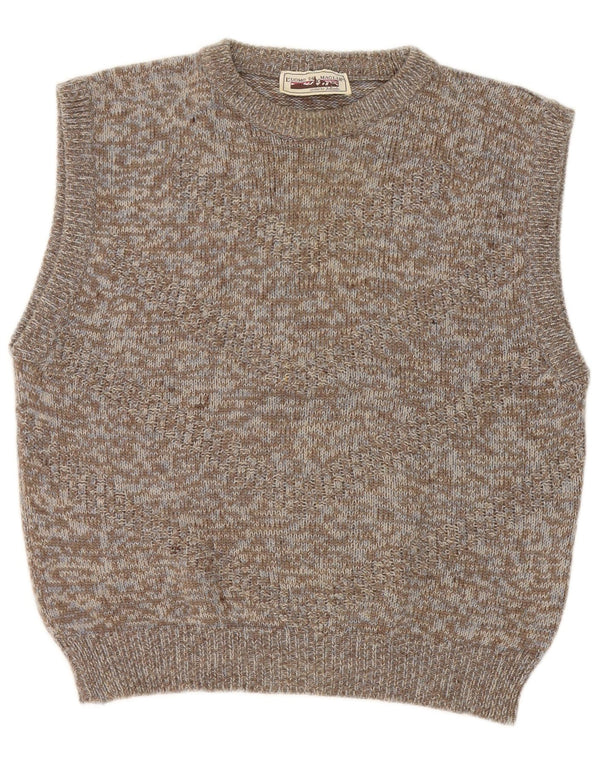 Canotta vintage da uomo Canotta XS in lana screziata grigia