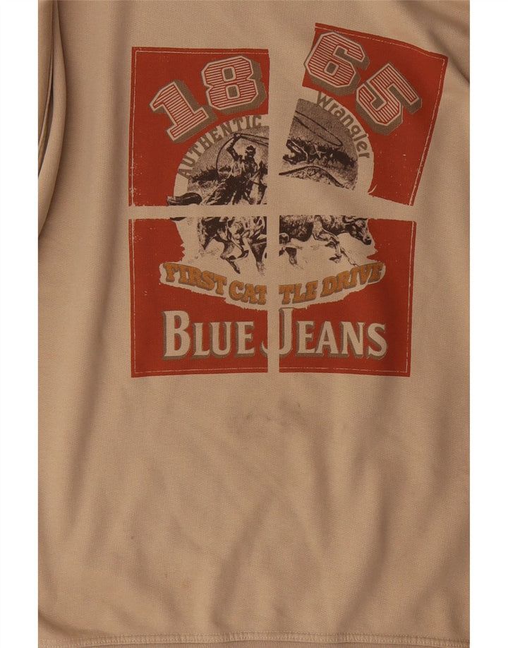 Felpa grafica da uomo Wrangler maglione XL cotone beige