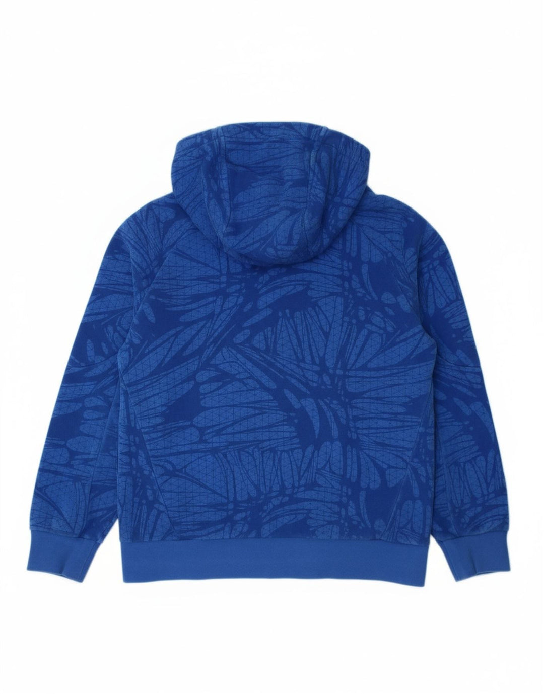NIKE Boys Graphic Zip Hoodie Sweater 8-9 Years Small  Blue Geometric