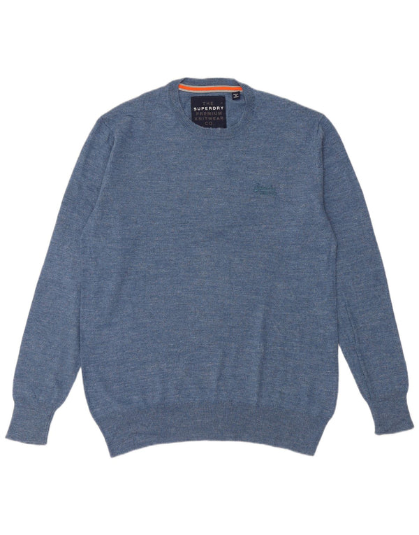 Maglione maglione girocollo da uomo Superdry 2XL cotone blu