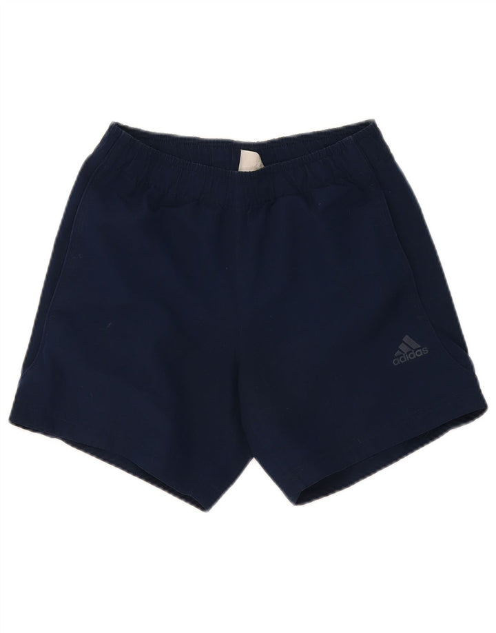 Pantaloncini sportivi Adidas Climalite da uomo XS in poliestere blu navy