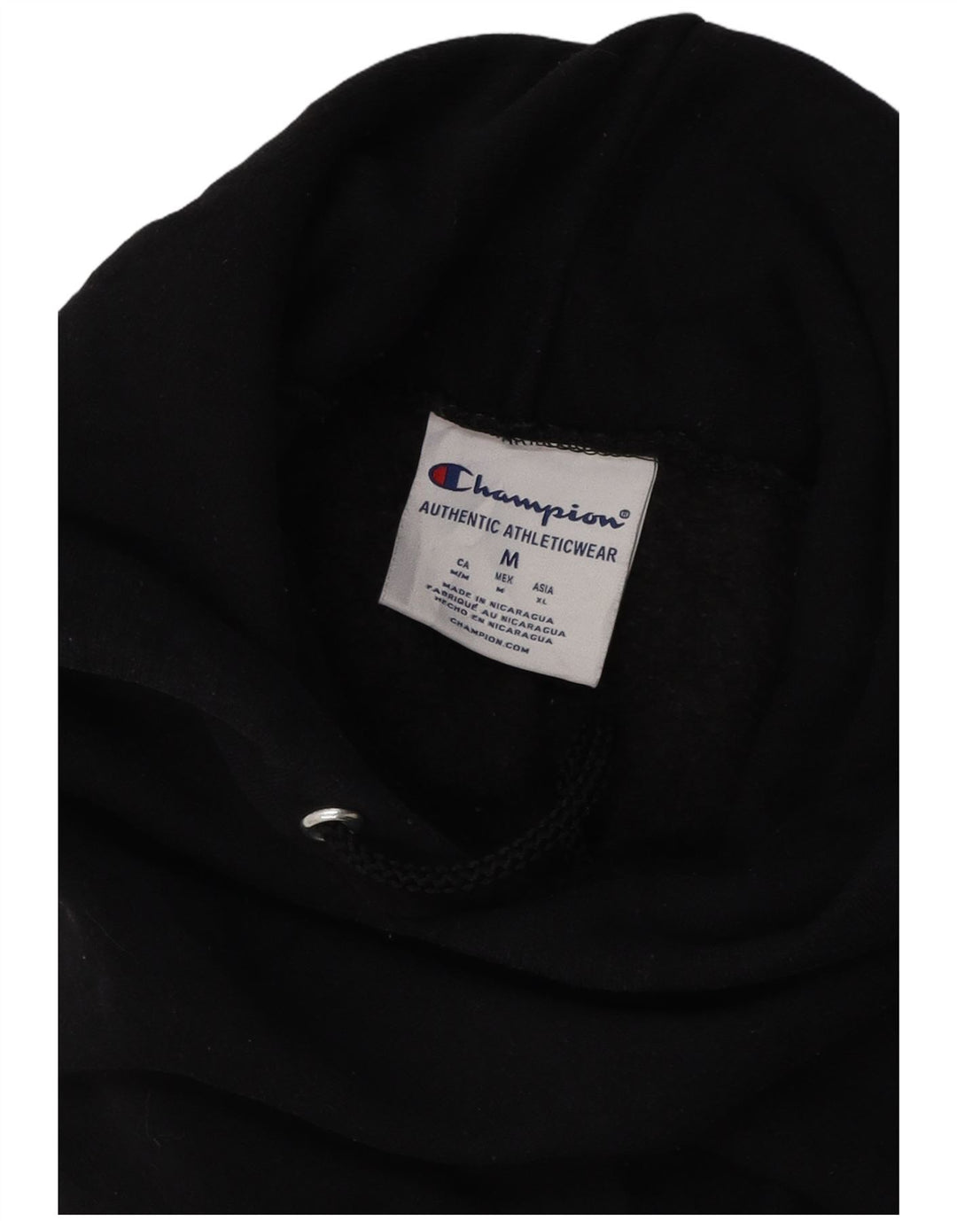 Maglione con cappuccio grafico da uomo CHAMPION in cotone nero medio