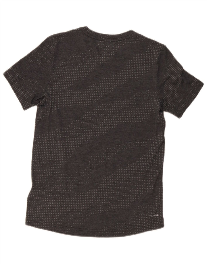 ADIDAS Boys T-Shirt Top 11-12 Years Grey Camouflage Polyester