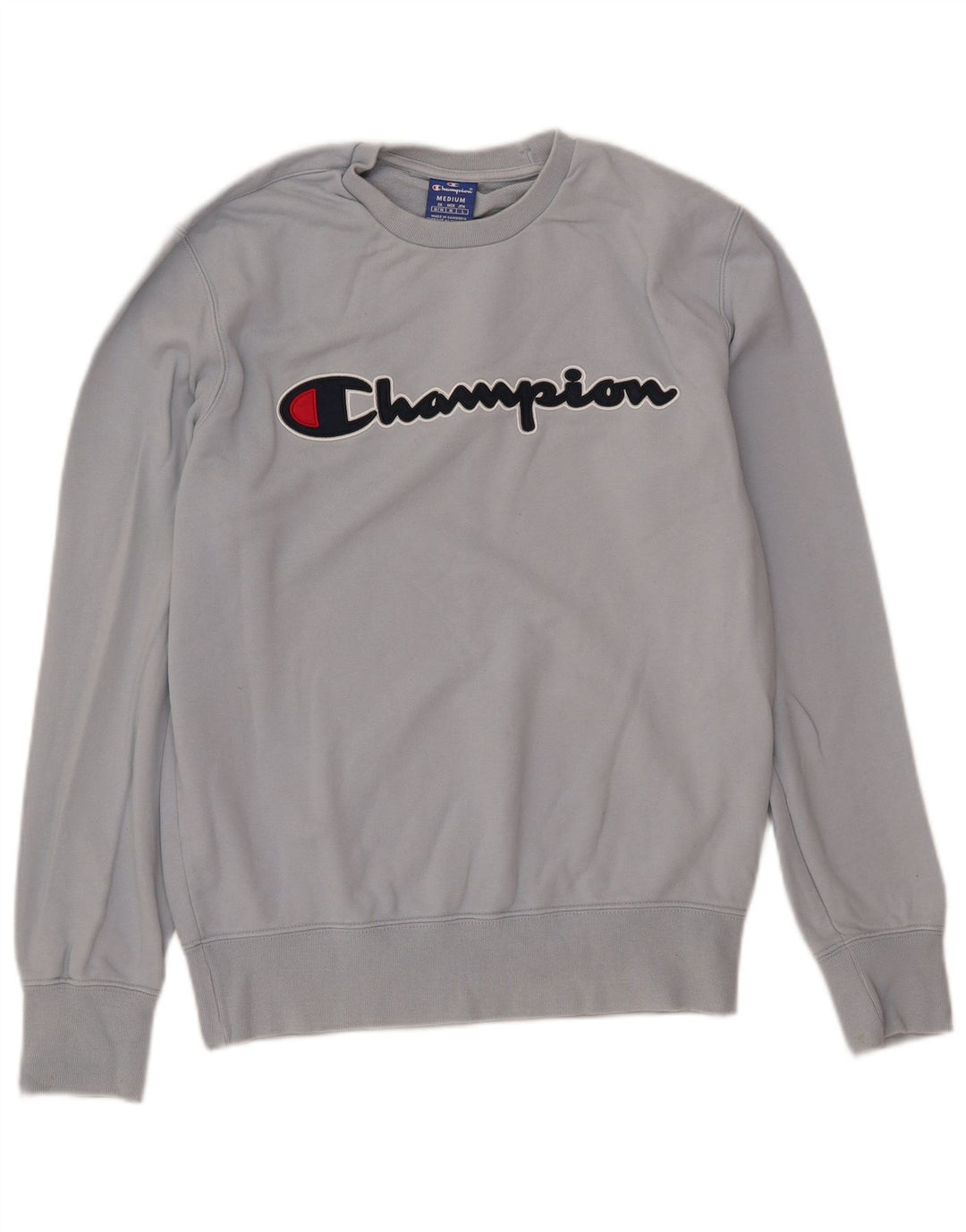 Felpa grafica da uomo Champion, maglione, cotone blu medio
