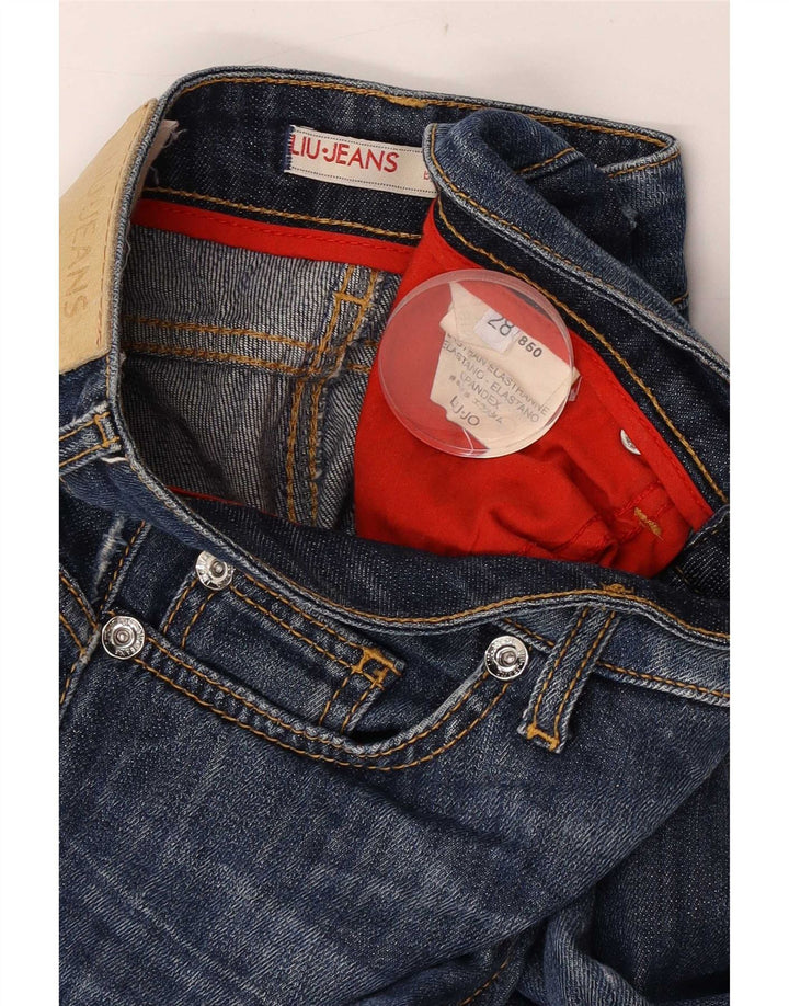 Jeans Bootcut invecchiati da donna Liu Jo W28 L34 cotone blu