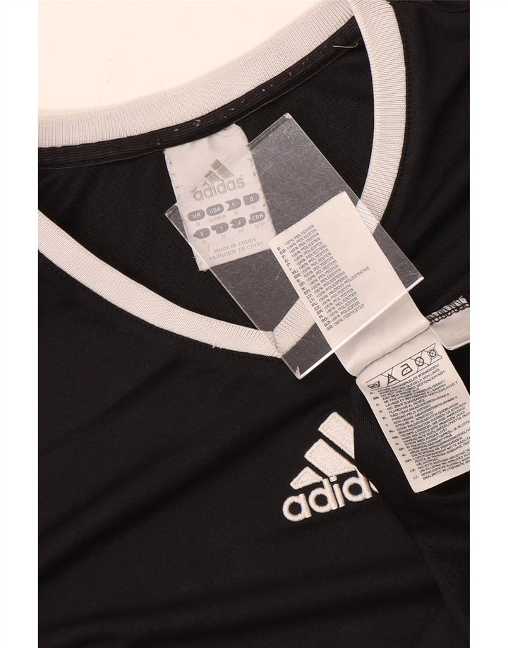 T-shirt Adidas Climalite da uomo piccola piccola in poliestere nero