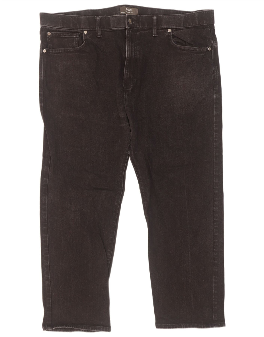 Jeans dritti da uomo Marks & Spencer W42 L27 cotone nero
