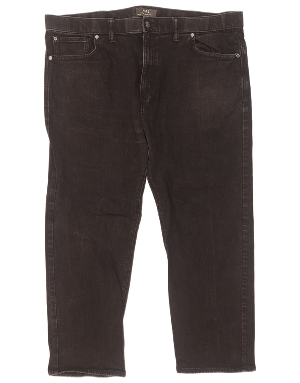 Marks & Spencer Mens Straight Jeans W42 L27 Black Cotton