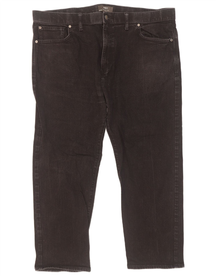 Jeans dritti da uomo Marks & Spencer W42 L27 cotone nero