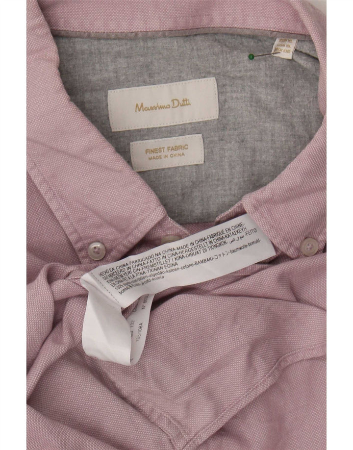 Camicia da uomo Massimo Dutti XL in cotone rosa