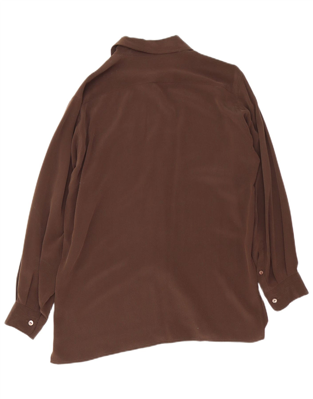 Camicia da weekend da donna Max Mara UK 16 Large Marrone Seta