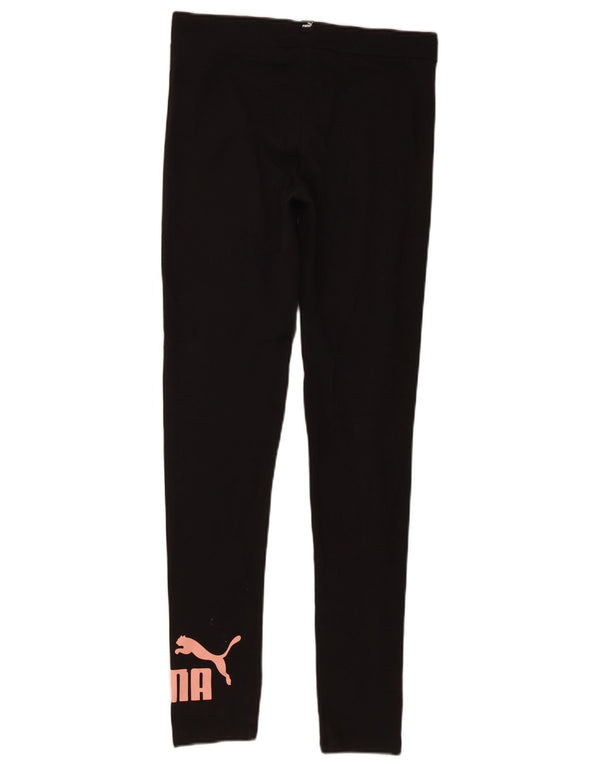 Leggings grafici Puma per ragazze 15-16 anni in cotone nero