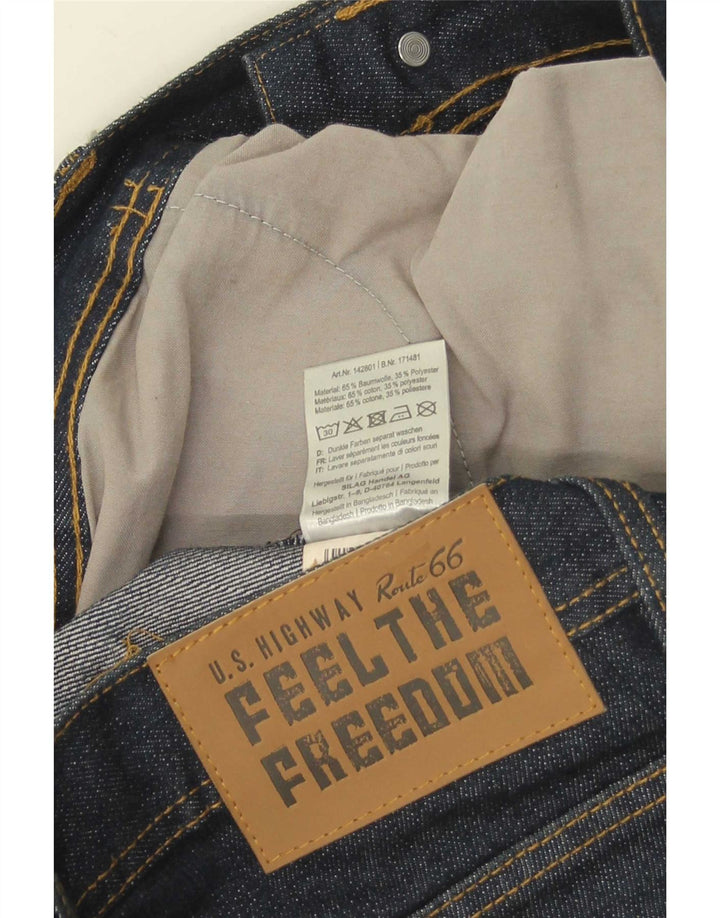 Jeans dritti da uomo Route 66 W36 L30 cotone blu navy