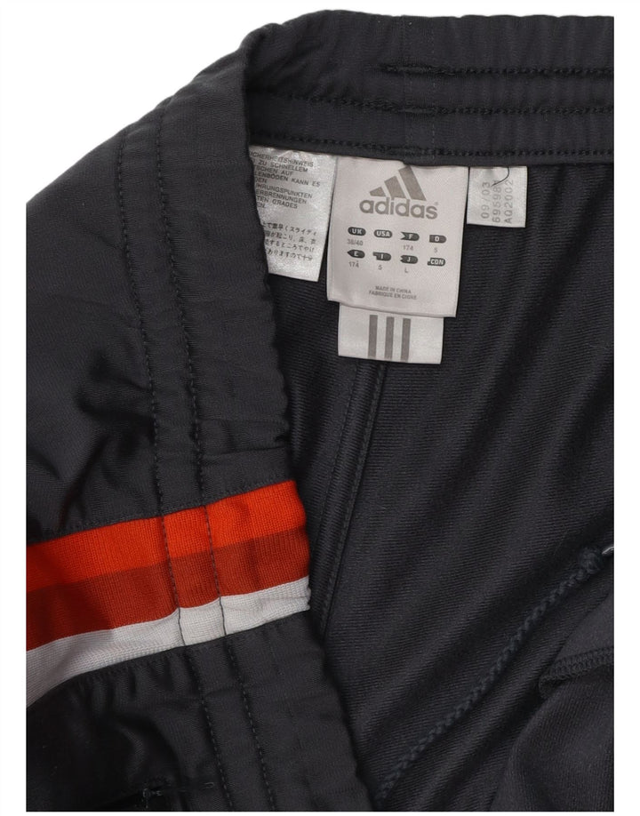 Pantaloni da tuta da uomo Adidas UK 38/40 Poliestere color block grigio medio