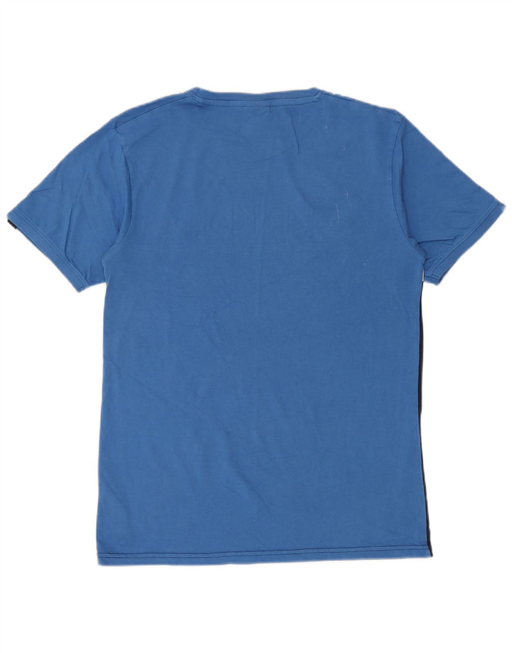 T-shirt da uomo Ellesse Top in cotone color block medio blu navy