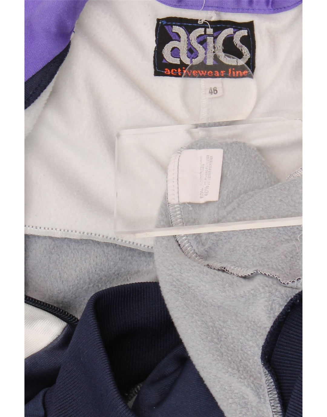 Giacca sportiva da uomo con grafica Asics IT 46 Small Blu Navy Colourblock