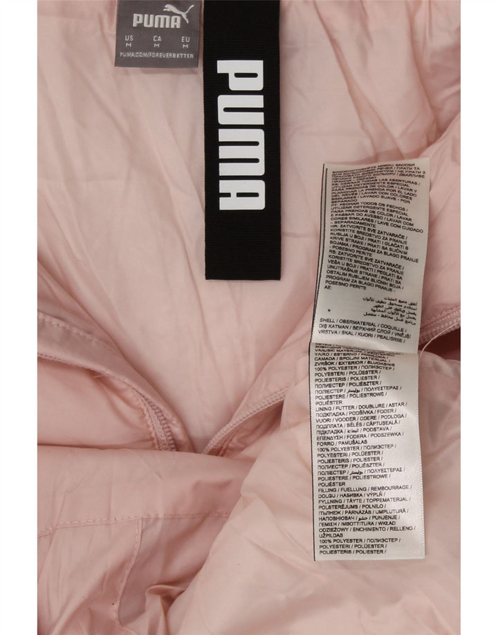 Giacca imbottita con cappuccio da donna Puma UK 14 poliestere rosa medio