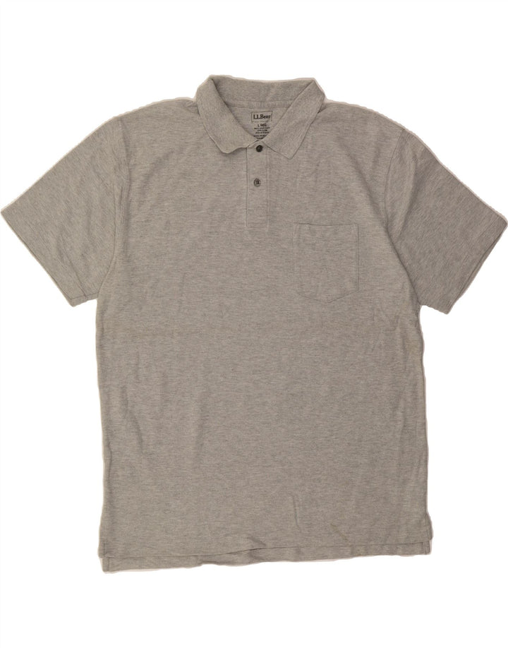 L.L.BEAN Mens Polo Shirt Large Grey Cotton Vintage L.L.Bean and Second-Hand L.L.Bean from Messina Hembry 