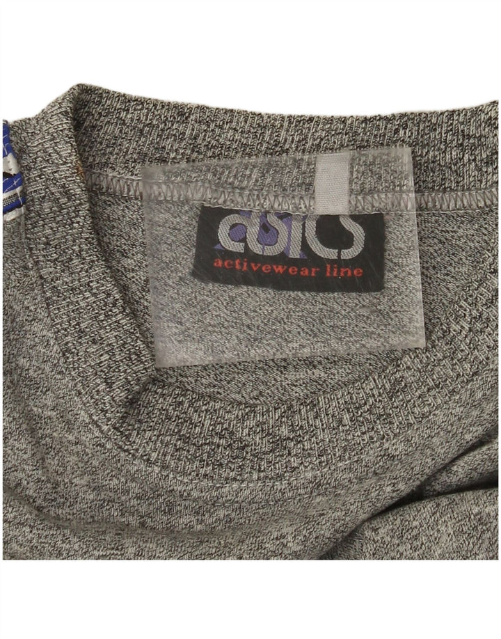 T-shirt grafica ASICS da uomo, piccola, grigia screziata