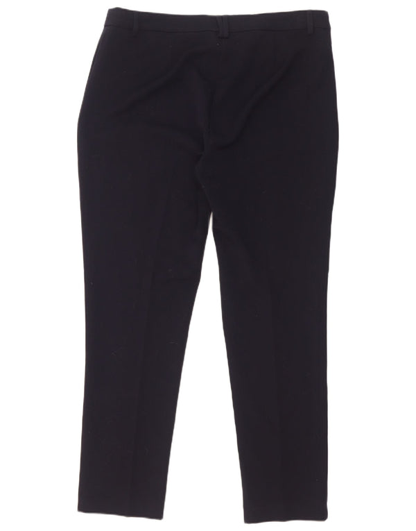 Pantaloni da abito a vita alta da donna Marks & Spencer UK 16 Large W34 L29 Navy Bl