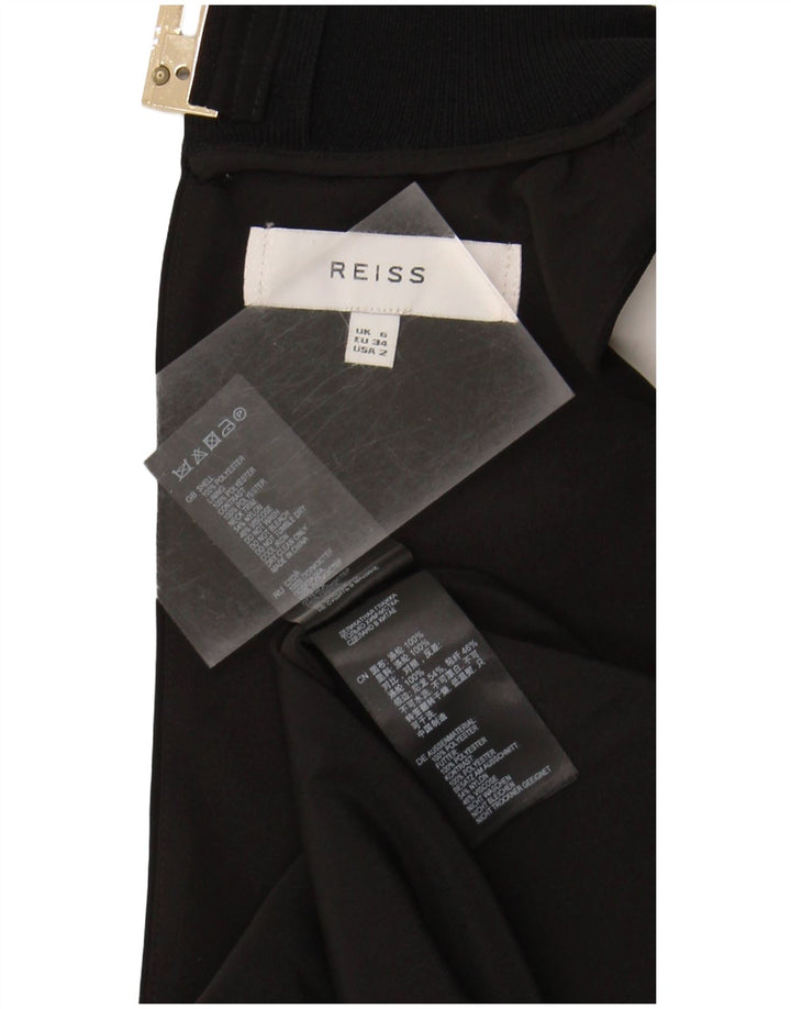 REISS Womens Sleeveless Jumpsuit UK 6 XS  Black Polyester