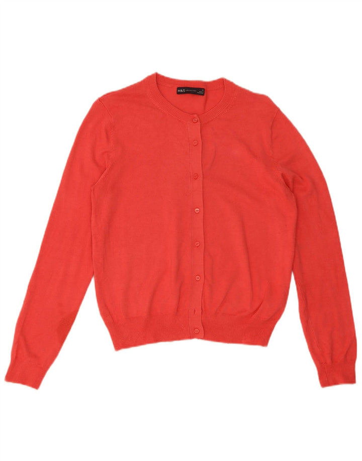 Maglione cardigan da donna Marks & Spencer UK 12 Viscosa rossa media
