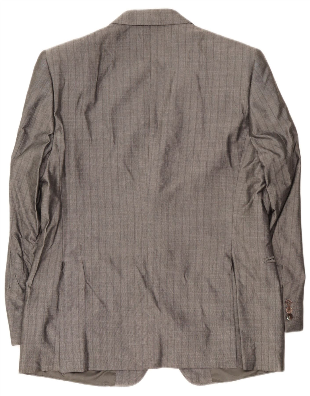 Giacca blazer da uomo a 2 bottoni Pierre Cardin UK 38 Seta a righe grigio medio