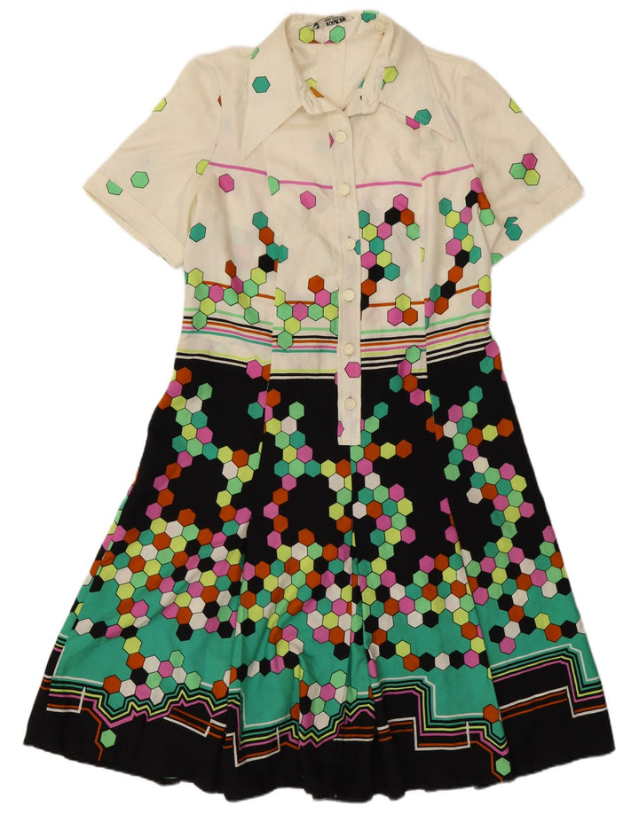 Abito a trapezio da donna Roslein UK 12 Medio multicolore geometrico
