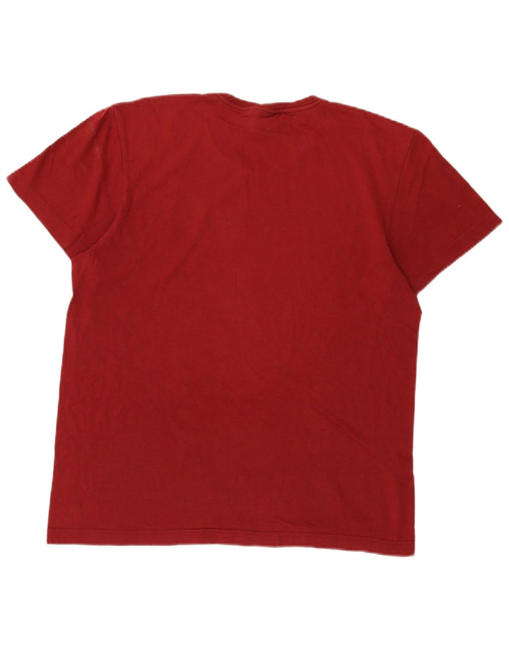 T-shirt grafica da uomo Adidas Top Borgogna media