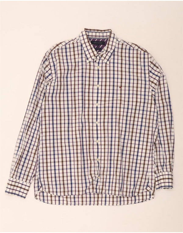 Camicia da uomo Tommy Hilfiger XL in cotone a quadri multicolore