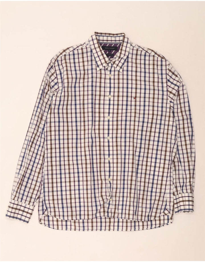 Camicia da uomo Tommy Hilfiger XL in cotone a quadri multicolore