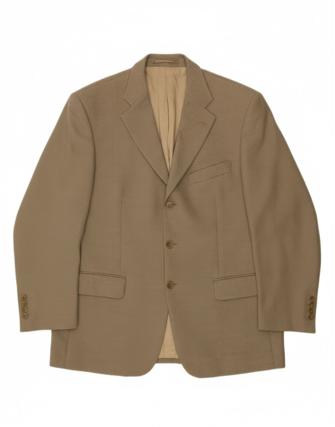 DOUGLAS Mens 3 Button Blazer Jacket UK 42 XL Beige Flecked Wool