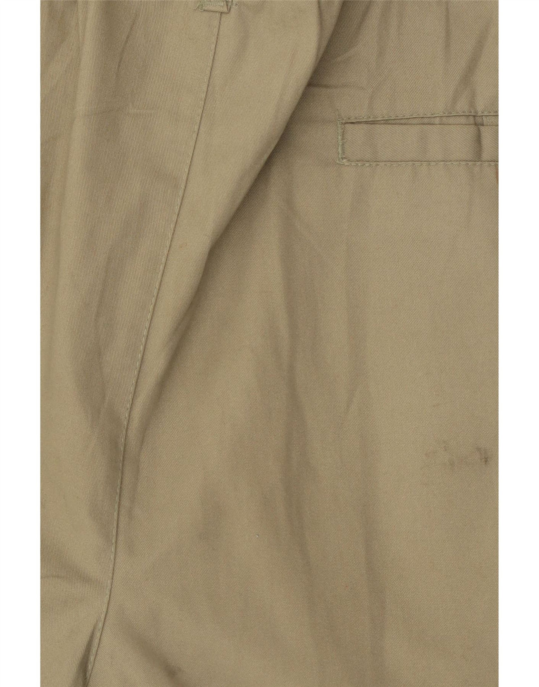 Pantaloncini chino con ancoraggio da donna vintage IT 46 Large W32 poliestere kaki
