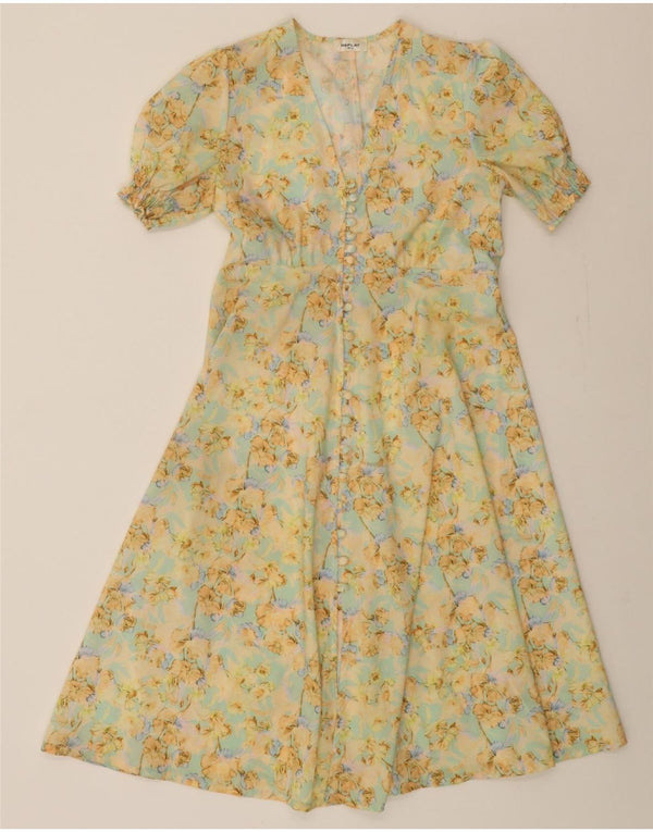 REPLAY Womens Short Sleeves A-Line Dress UK 10 Small Multicoloured Floral