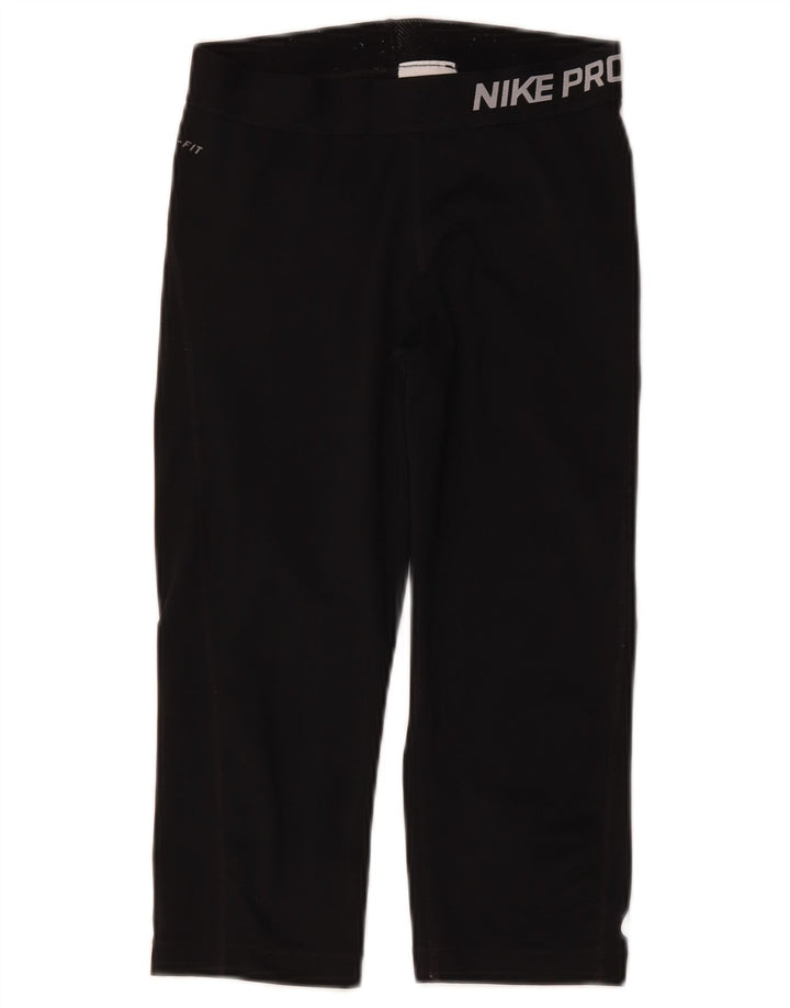 Leggings Capri grafici da donna Dri Fit Nike UK 8 piccoli poliestere nero
