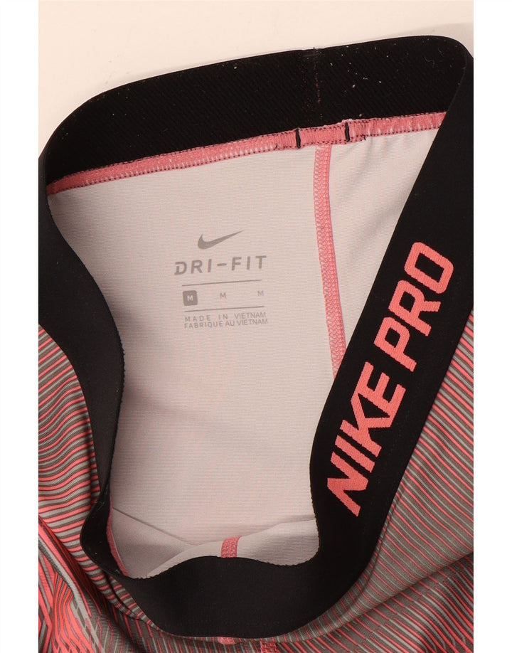 Leggings grafici Nike Dri Fit da donna UK 14 rosa medio geometrico