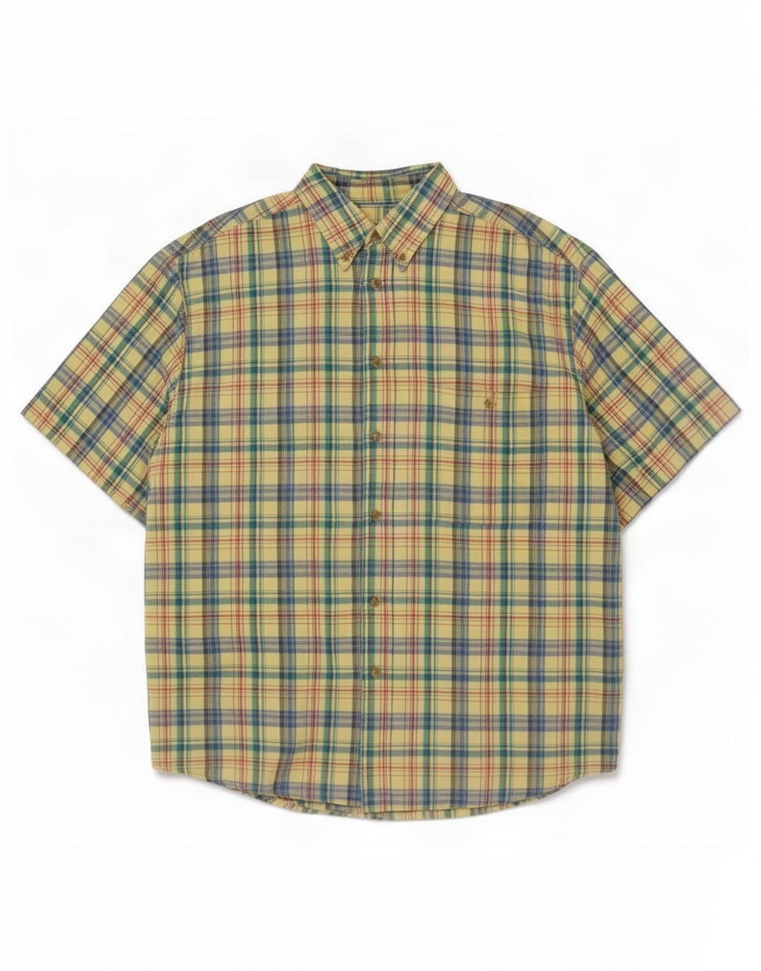 Camicia a maniche corte da uomo St. Bernard, cotone a quadri multicolore grande