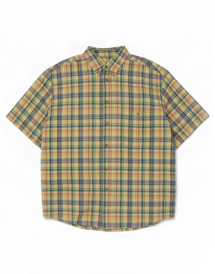 Camicia a maniche corte da uomo St. Bernard, cotone a quadri multicolore grande